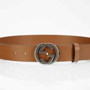 The GG Interlock Leather Belt