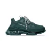 Balenciaga Triple S Clear Sole Double Foam and Mesh Sneakers in Dark Green - RBS40