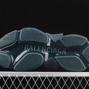 Balenciaga Triple S Clear Sole Double Foam and Mesh Sneakers in Dark Green - RBS40