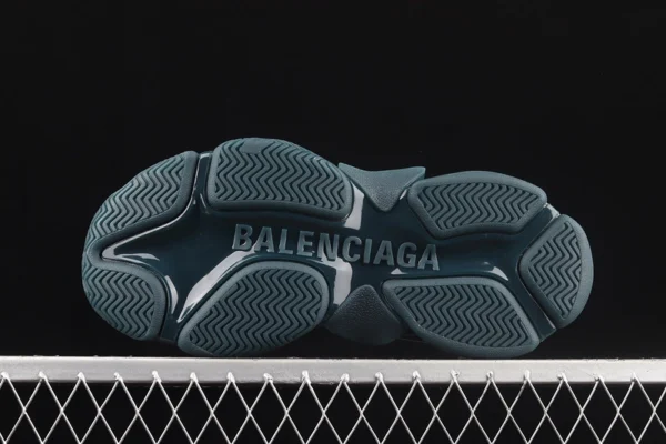 Balenciaga Triple S Clear Sole Double Foam and Mesh Sneakers in Dark Green - RBS40