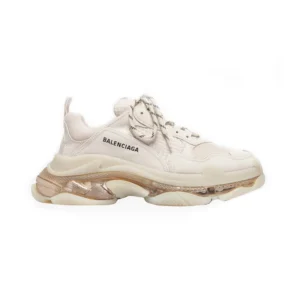 Balenciaga Triple S Clear Sole Low-Top Sneakers in White - RBS41