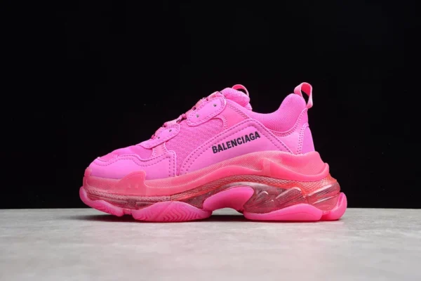 Balenciaga Triple S Clear Sole Sneakers in Pink - RBS42