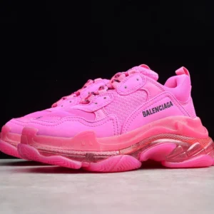 Balenciaga Triple S Clear Sole Sneakers in Pink - RBS42