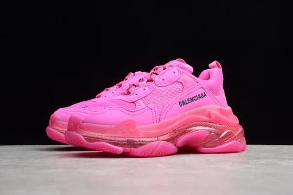 Balenciaga Triple S Clear Sole Sneakers in Pink - RBS42
