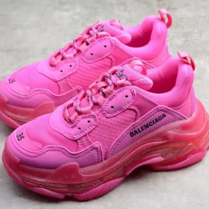 Balenciaga Triple S Clear Sole Sneakers in Pink - RBS42