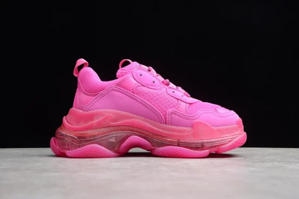 Balenciaga Triple S Clear Sole Sneakers in Pink - RBS42