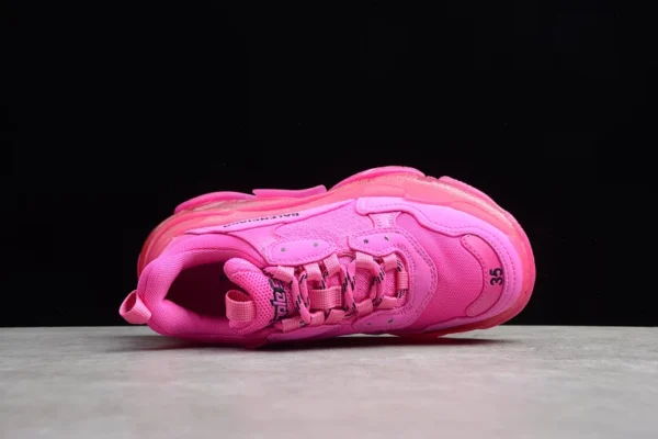 Balenciaga Triple S Clear Sole Sneakers in Pink - RBS42