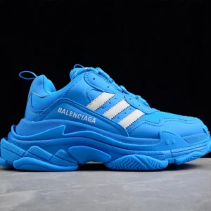 Balenciaga x Adidas Triple S Low-Top Sneakers in Blue - RBS37