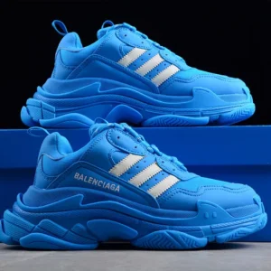 Balenciaga x Adidas Triple S Low-Top Sneakers in Blue - RBS37