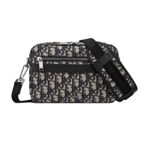 Dior Safari Messenger Bag Dior Oblique Jacquard In Beige