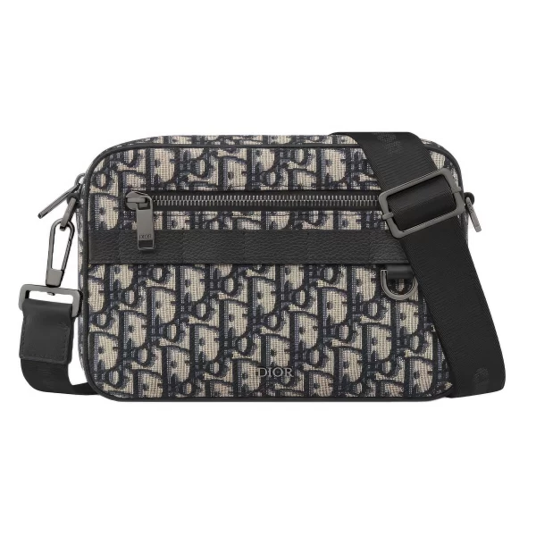 Dior Safari Bag With Strap Beige And Black Dior Oblique Jacquard - RCD0