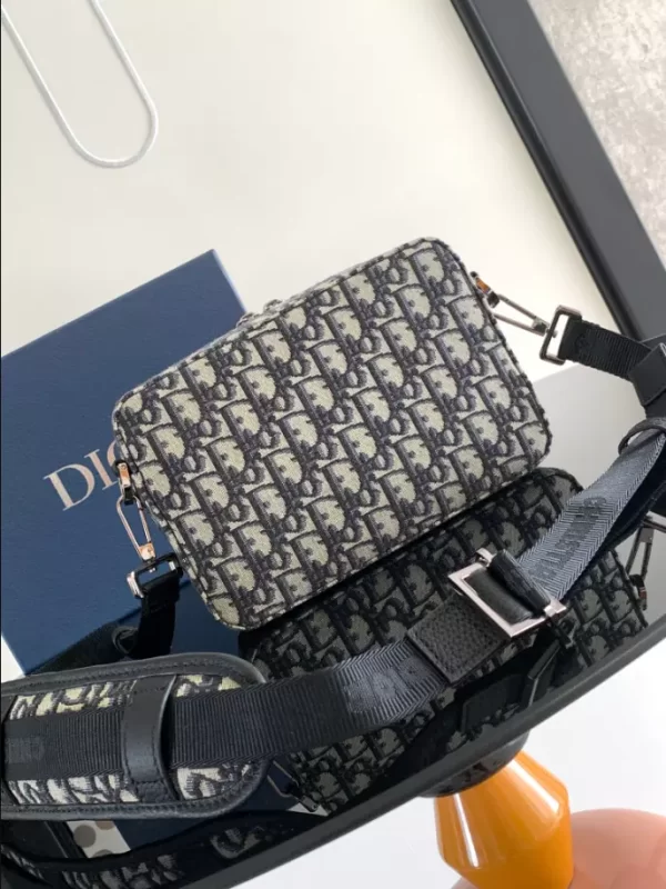 Dior Safari Messenger Bag Dior Oblique Jacquard In Beige