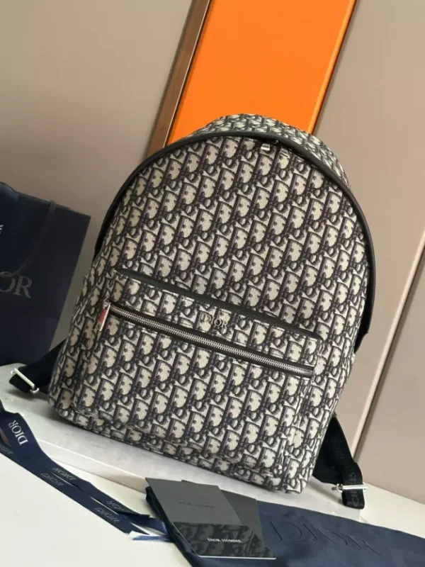 Dior Rider Backpack Beige and Black Dior Oblique Jacquard - RCD14