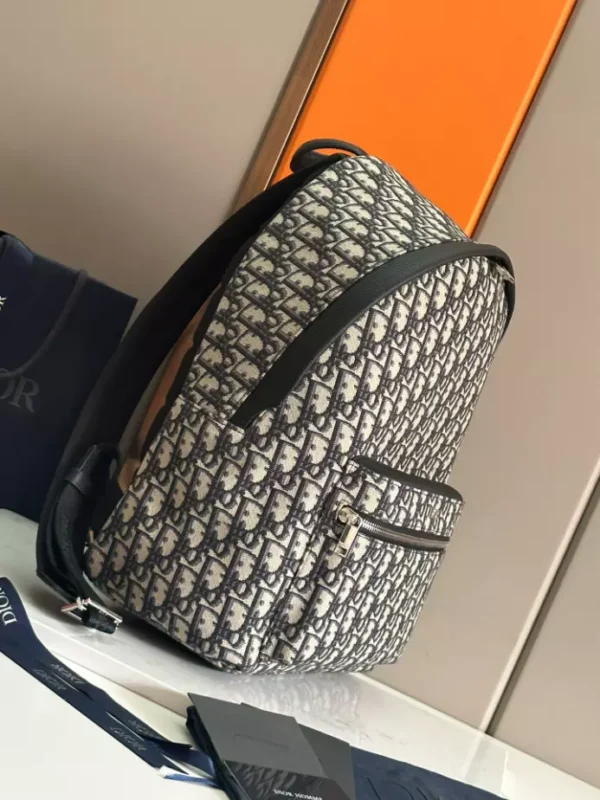 Dior Rider Backpack Beige and Black Dior Oblique Jacquard - RCD14