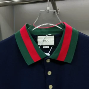 Gucci Cotton Piquet Polo With Web Collar - GRT17