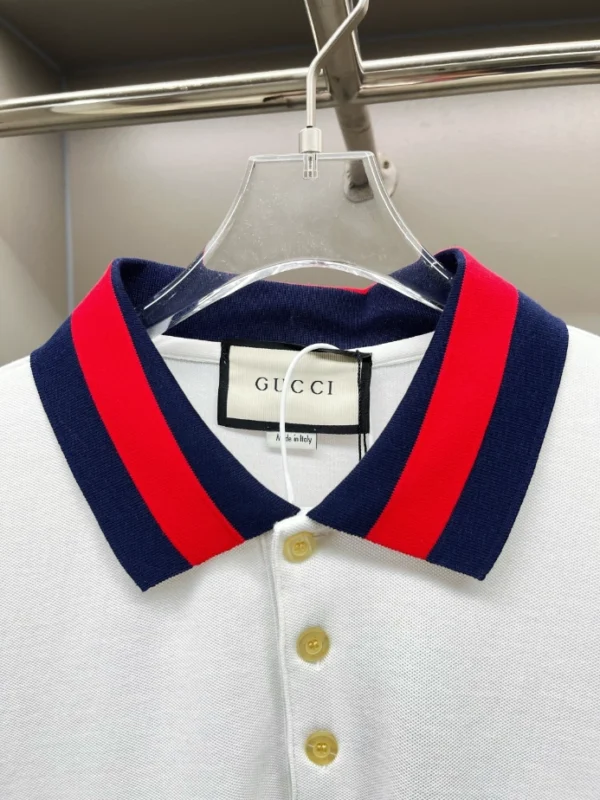 Gucci Cotton Piquet Polo With Web Collar - GRT18