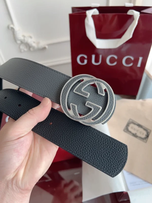 Gucci Reversible Belt With Interlocking G Buckle - G32