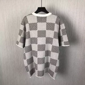 LV Damier Jacquard Short-Sleeved Crewneck