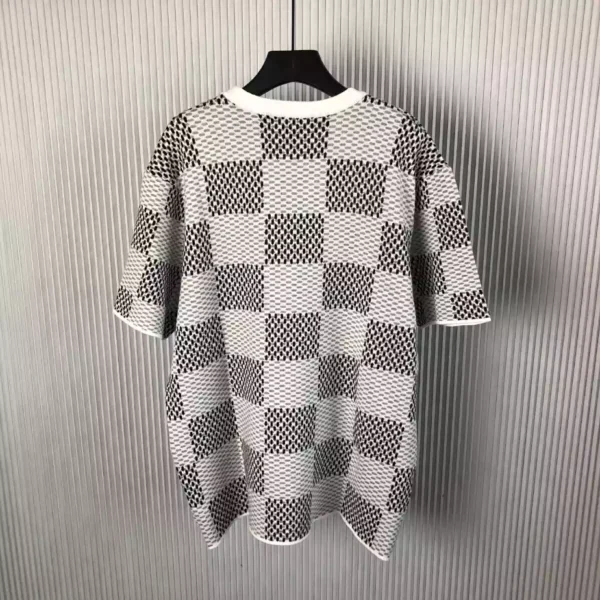 LV Damier Jacquard Short-Sleeved Crewneck