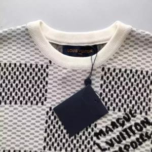 LV Damier Jacquard Short-Sleeved Crewneck