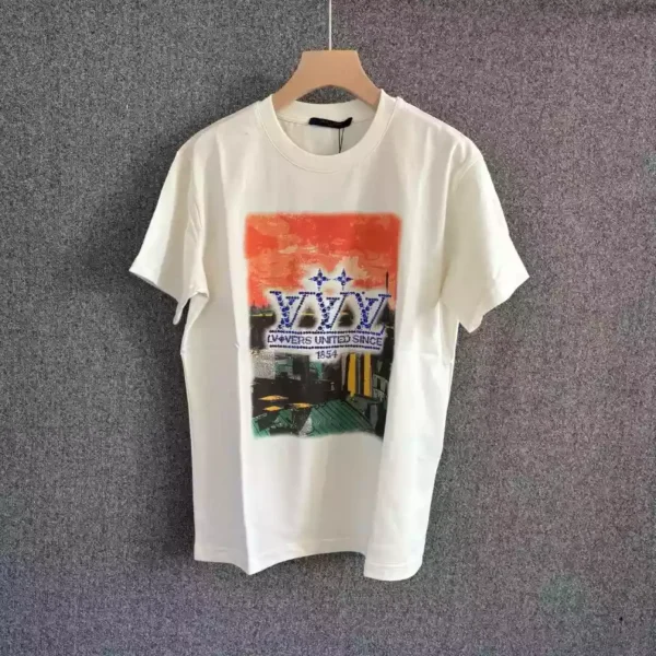 LV Embellished Graphic Cotton T-Shirt - LRT53