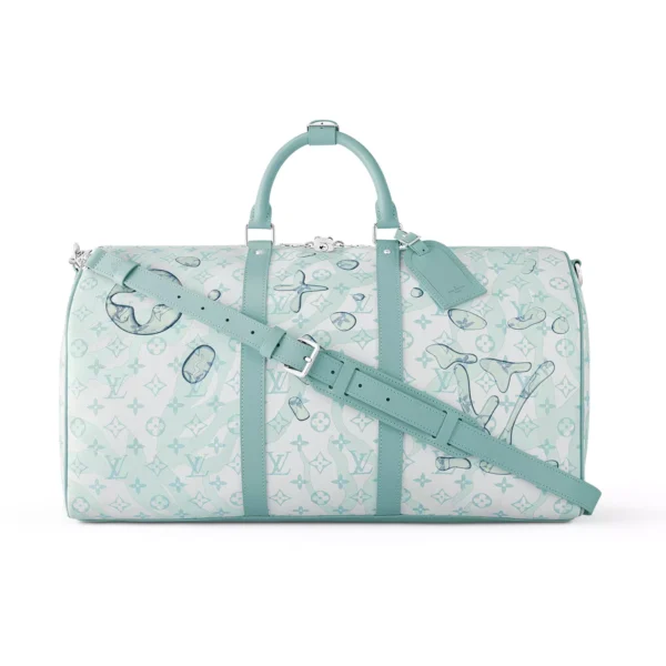 LV Keepall Bandoulière 50 Bag in Monogram Aquagarden - RBV15