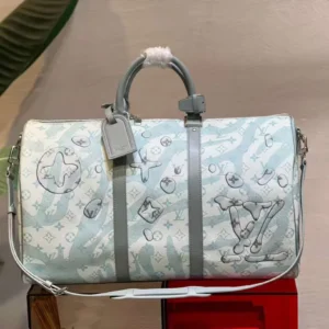 LV Keepall Bandoulière 50 Bag in Monogram Aquagarden - RBV15