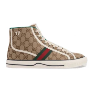 Gucci Tennis 1977 High-Top Sneakers in Beige and Ebony GG Canvas – RGS61