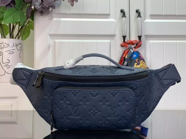 LV Rush Bumbag Navy Blue Monogram Shadow - RBV44