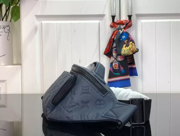 LV Rush Bumbag Navy Blue Monogram Shadow - RBV44