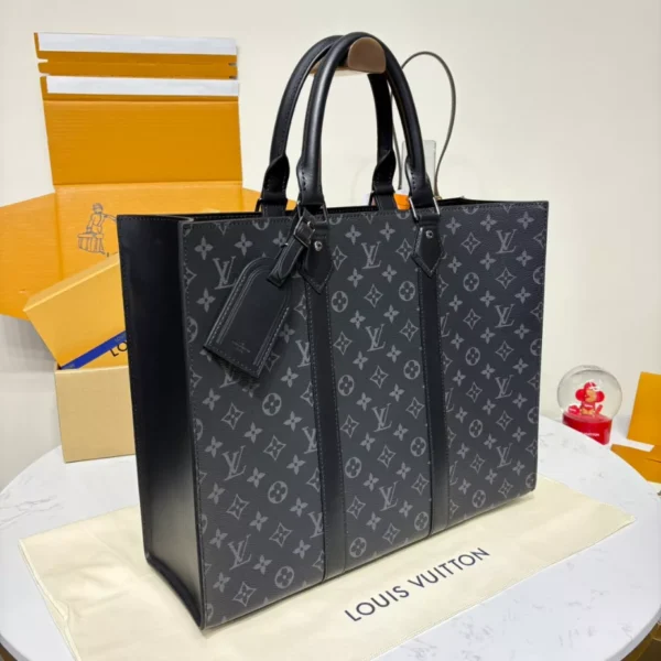 LV Sac Plat 24h Black Monogram Eclipse Canvas - RBV29