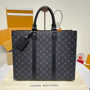 LV Sac Plat 24h Black Monogram Eclipse Canvas - RBV29