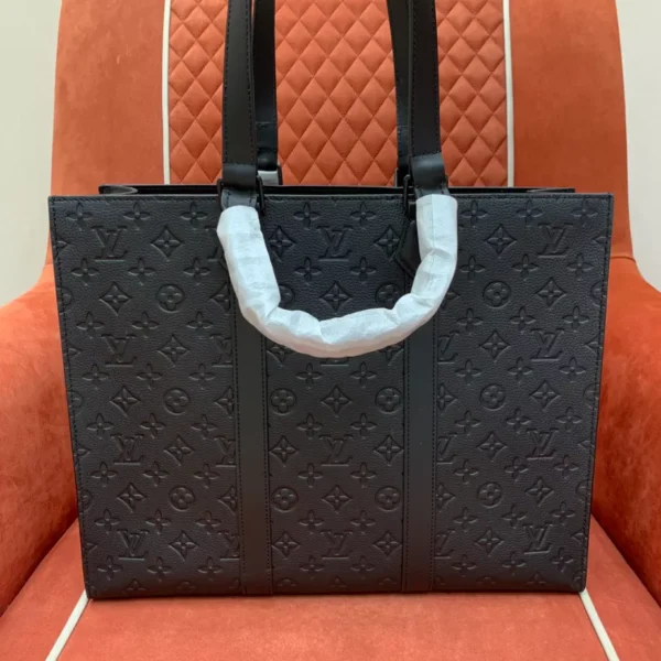 LV Sac Plat 24h Black Monogram Taurillon Leather - RBV31