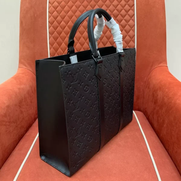 LV Sac Plat 24h Black Monogram Taurillon Leather - RBV31