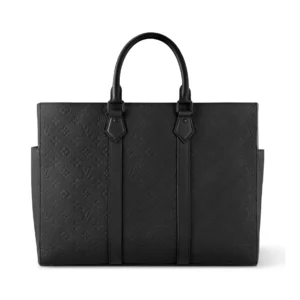 LV Sac Plat 24h Tote Bag Embossed Taurillon Monogram Cowhide Leather - RBV30