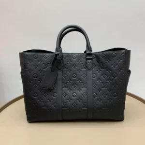 LV Sac Plat 24h Tote Bag Embossed Taurillon Monogram Cowhide Leather - RBV30