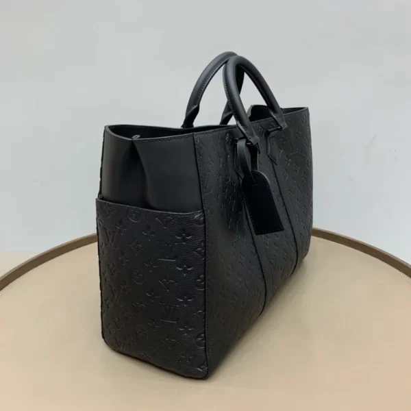 LV Sac Plat 24h Tote Bag Embossed Taurillon Monogram Cowhide Leather - RBV30