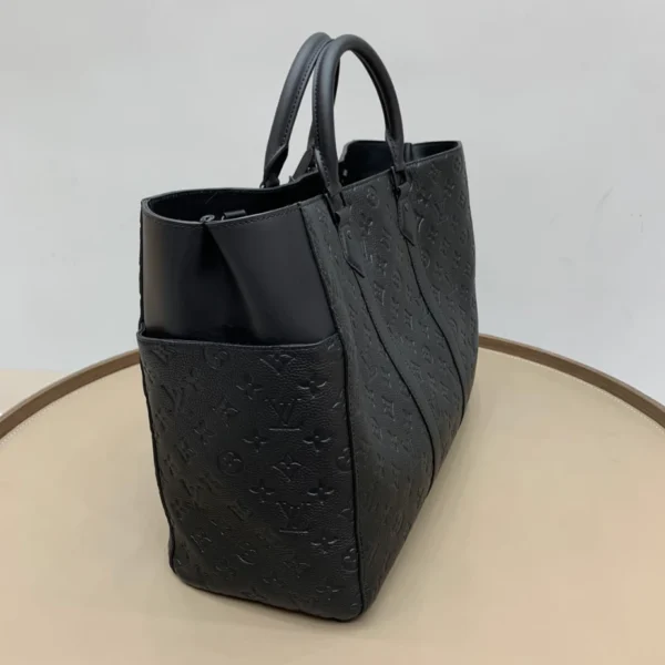 LV Sac Plat 24h Tote Bag Embossed Taurillon Monogram Cowhide Leather - RBV30