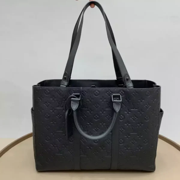 LV Sac Plat 24h Tote Bag Embossed Taurillon Monogram Cowhide Leather - RBV30