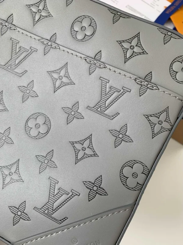 LV Trio Messenger Bag Grey Monogram Shadow Leather - RBV34