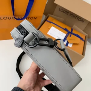 LV Trio Messenger Bag Grey Monogram Shadow Leather - RBV34