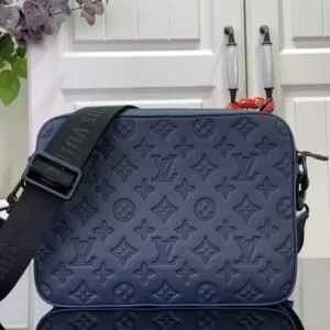 LV Trio Messenger Bag Navy Blue Monogram Shadow - RBV41