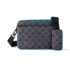 LV Trio Messenger Bag Turquoise Monogram Eclipse Reverse Canvas - RBV37