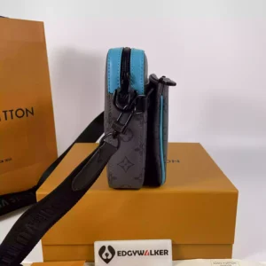 LV Trio Messenger Bag Turquoise Monogram Eclipse Reverse Canvas - RBV37