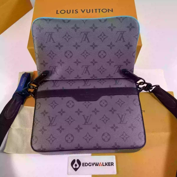 LV Trio Messenger Bag Turquoise Monogram Eclipse Reverse Canvas - RBV37