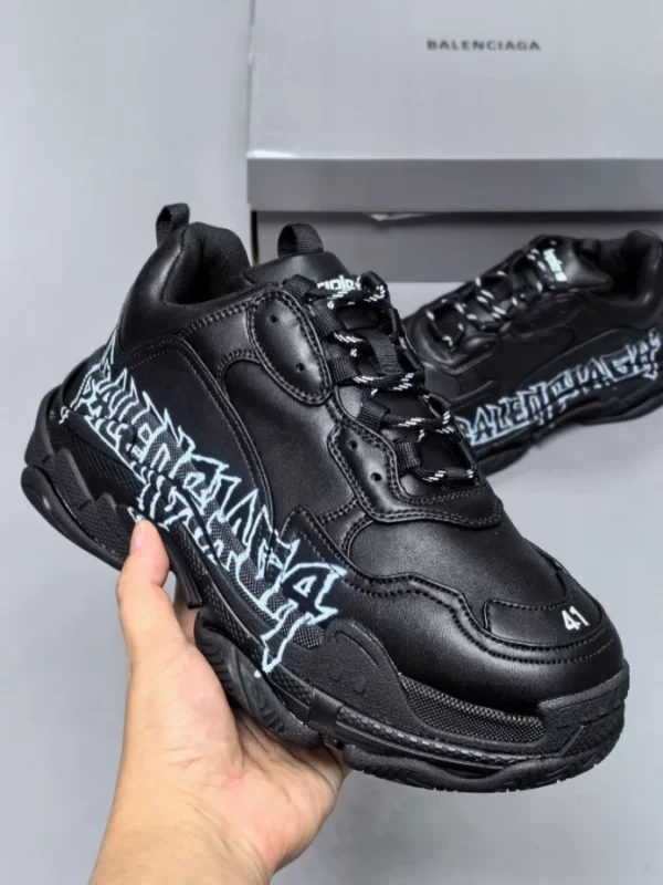 Balenciaga Triple S Sneakers DIY Metal In Black - RBS78