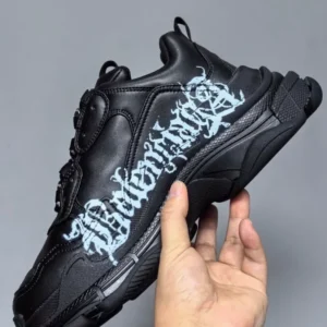 Balenciaga Triple S Sneakers DIY Metal In Black - RBS78