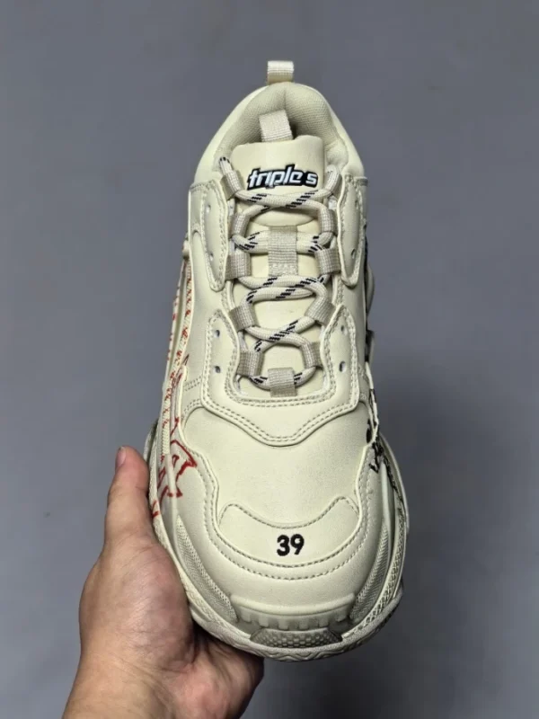 Balenciaga Triple S Sneakers DIY Metal In White - RBS79