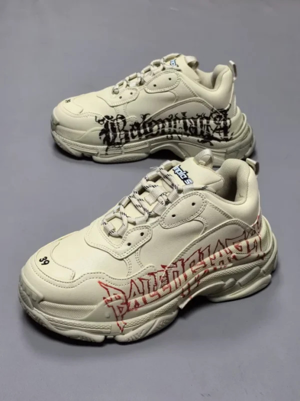 Balenciaga Triple S Sneakers DIY Metal In White - RBS79