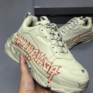 Balenciaga Triple S Sneakers DIY Metal In White - RBS79